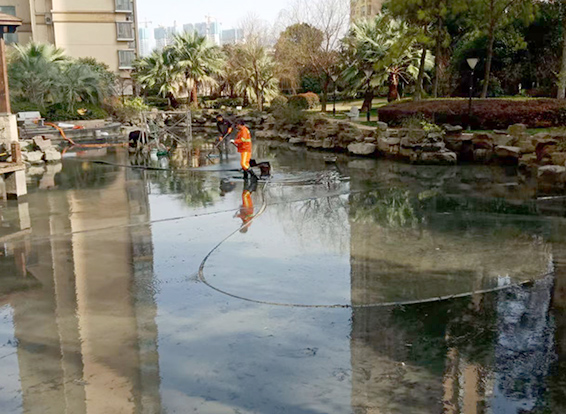 电白景观池淤泥清理